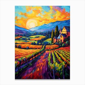 Woodinville Wine Country Fauvism 2 Canvas Print