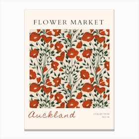 Flower Market Auckland Canvas Print