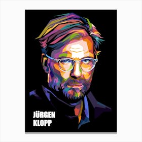 Former Liverpool Manager Jurgen Nobert Klopp Wpap Pop Art Style Canvas Print