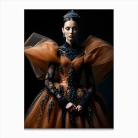 Woman In A Ball Gown Canvas Print