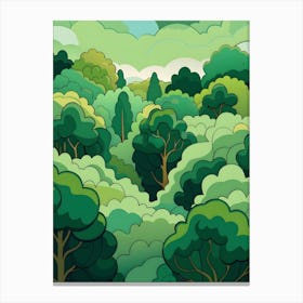 Cartoon Forest 2 Canvas Print