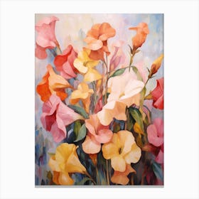 Fall Flower Painting Impatiens 3 Canvas Print