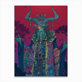 Horned Demon Canvas Print