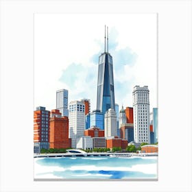 A Colorful Cityscape Canvas Print