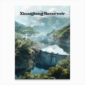 Xinanjiang Reservoir China Digital Travel Art Canvas Print