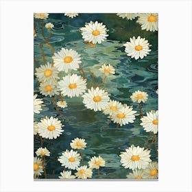 Daisies In Water Canvas Print