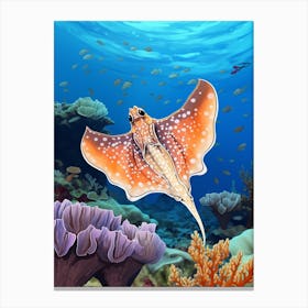 Blanket Octopus Detailed Illustration 7 Canvas Print