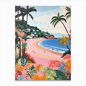 Blackpool Sands, Devon, Matisse And Rousseau Style 1 Canvas Print