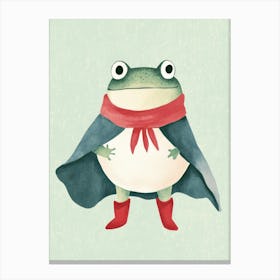 Frog Superhero Canvas Print