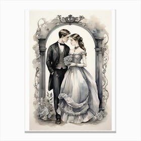 Victorian Wedding art print 1 Canvas Print