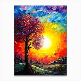 Sunset Tree Canvas Print