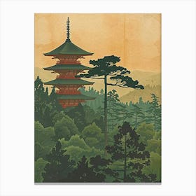 Mount Koya In Koyasan Mid Century Modern 4 Canvas Print