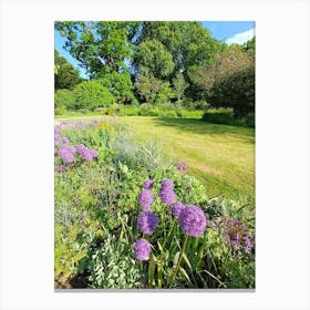 Garden With Purple Flowers 1 Canvas Print