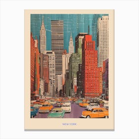 Kitsch New York Poster 4 Canvas Print