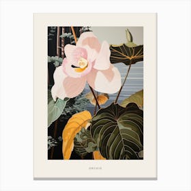 Flower Illustration Orchid 4 Poster Canvas Print