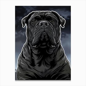 Black Bulldog Canvas Print