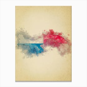 Panama Flag Vintage Canvas Print