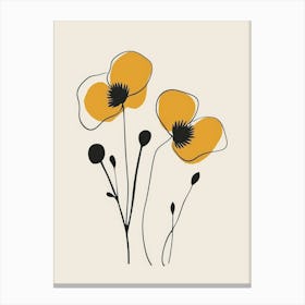 Yellow Poppies 6 Canvas Print