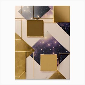 Gold Space Background Canvas Print