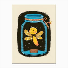 Bee In A Jar 4 Canvas Print