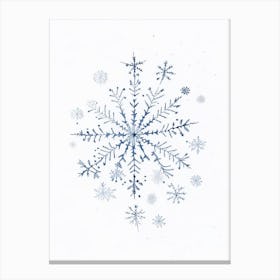 Unique, Snowflakes, Pencil Illustration 1 Canvas Print