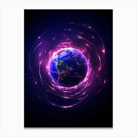 Earth In A Spiral Galaxy Canvas Print