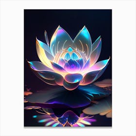 Giant Lotus Holographic 3 Canvas Print