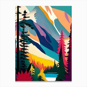 Jasper National Park Canada Pop Matisse Canvas Print