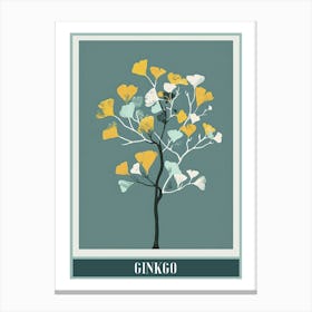 Ginkgo Tree Flat Illustration 5 Poster Canvas Print