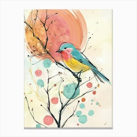 Bird On A Branch Canvas Print