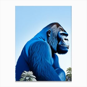 Gorilla On Top Of A Cliff Gorillas Decoupage 2 Canvas Print