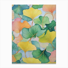 Colourful Ginkgo Leaves Canvas Print