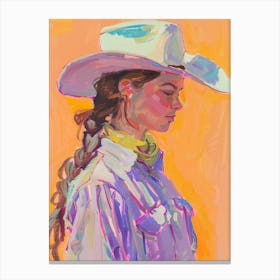 Cowgirl Painting 4 Canvas Print