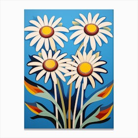 Flower Motif Painting Oxeye Daisy 1 Canvas Print