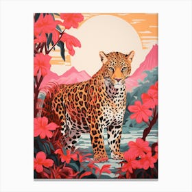 Leopard In The Jungle 19 Canvas Print