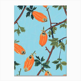 Papaya Illustration 2 Canvas Print