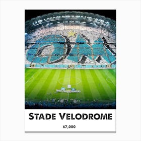 Stade Velodrome, Football, Stadium, Soccer, Art, Wall Print 1 Canvas Print