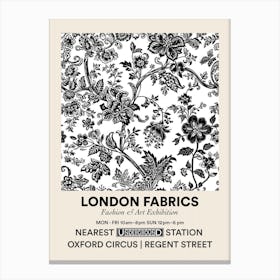 Poster Fern Frost Bloom London Fabrics Floral Pattern 5 Canvas Print