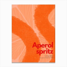 Orange Aperol Spritz Cocktail Canvas Print