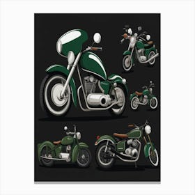Vintage Motorcycles Canvas Print