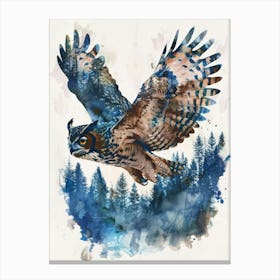 Owl In Flight Canvas Print Canvas Print