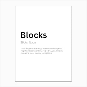 Blocks Definition Meaning Canvas Print