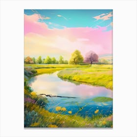 Pastel Landscape Painting 1 Canvas Print