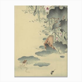 Japanese Ukiyo-E Chinese Lotus Flower Canvas Print