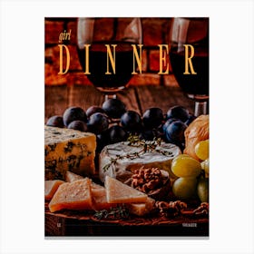 Girl dinner Canvas Print