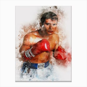 Julio Cesar Chavez Boxing Canvas Print