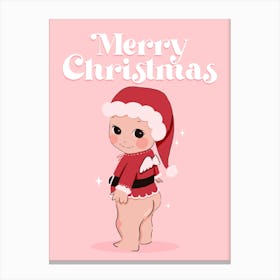 Merry Christmas - Cute Santa Baby Canvas Print