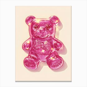 Pink Teddy Bear Canvas Print