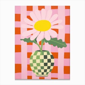 Daisies Flower Vase 3 Canvas Print