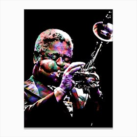 Dizzy Gillespie American Jazz Trumpeter in my Colorful Illustration Canvas Print